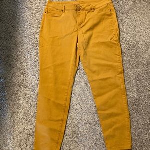 Stretchy Mustard Yellow Jean Leggings from Maurice’s